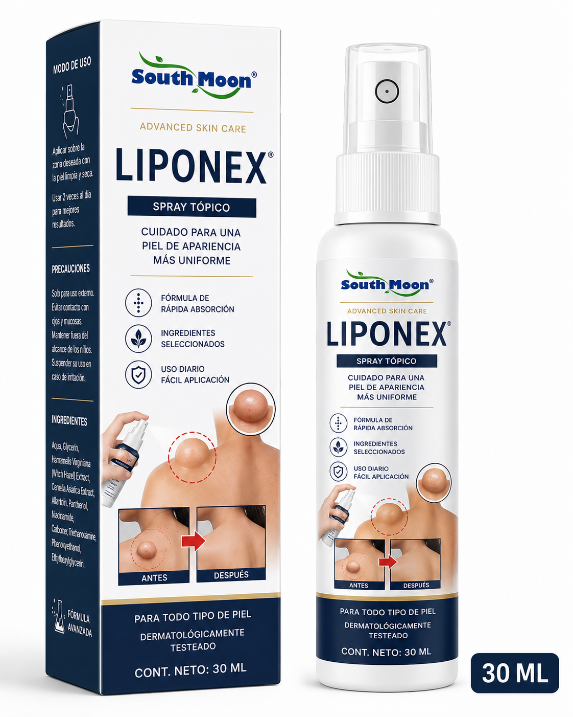 LIPONEX PLUS® - ¡Spray Tópico Para Reducir Bultos Adiposos!