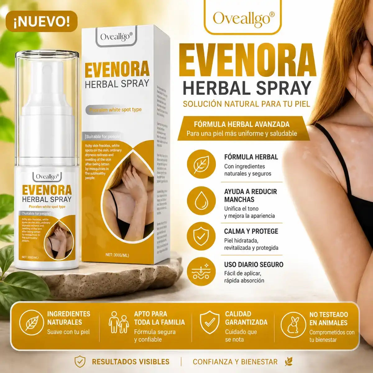 EVENORA® - ¡Spray Efectivo Para Eliminar Manchas Del Cuerpo!